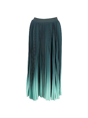 Max Mara Max Mara Weekend Fulcro Pleated Midi Skirt in Green Polyester (view 1)