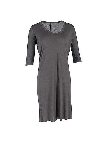 Rick Owens  Rick Owens Scoop Neck Mini dress in Grey Cotton (view 1)