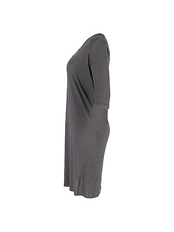 Rick Owens  Rick Owens Scoop Neck Mini dress in Grey Cotton (view 2)