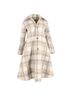 Acne 100% Wool Brown Acne Studios Checkered Belted Coat in Brown Alpaca Wool Size 2 - photo 1