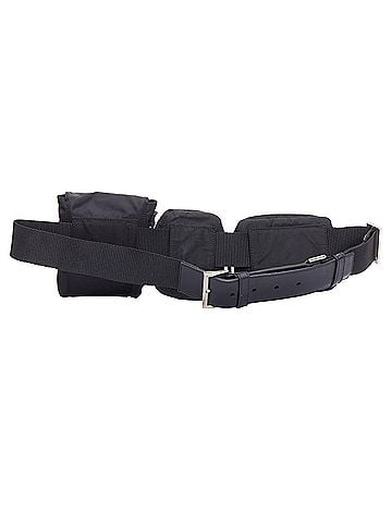 Prada Prada black nylon triple pouch waist bag (view 2)