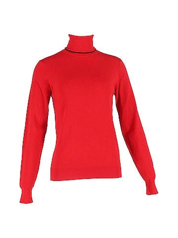 Christian Dior Dior Turtleneck Sweater in Red Wool (view 1)