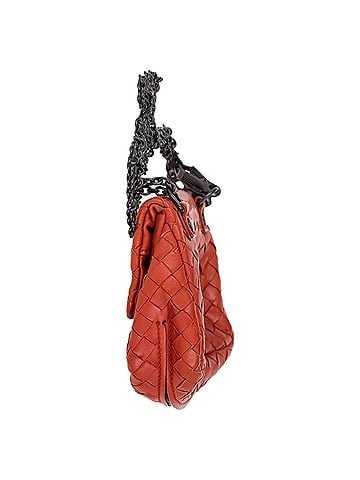Bottega Veneta  Bottega Veneta Baby Olimpia Shoulder Bag in Orange Nappa leather (view 2)