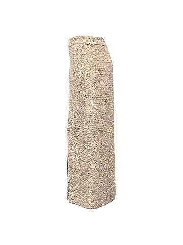 ETRO Etro High-Waisted Midi Skirt in Beige Tweed (view 2)