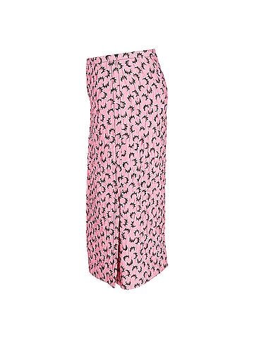 MARNI  Marni Printed Crumpled Midi Gartered Skirt with Slit in Pink Polyester (view 2)