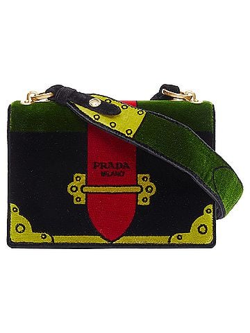 Prada Prada Cahier velvet tromp loeil print crossbody box bag (view 1)