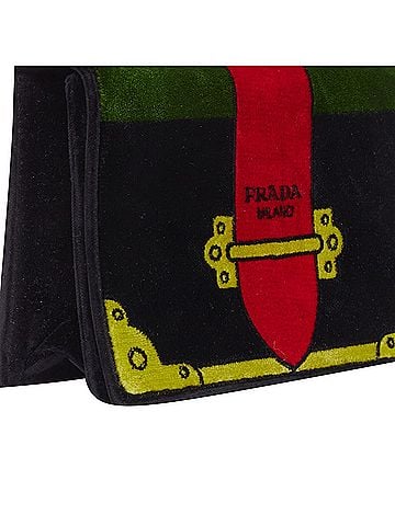 Prada Prada Cahier velvet tromp loeil print crossbody box bag (view 2)