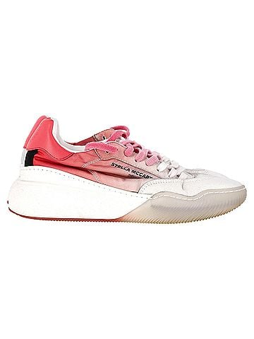 Stella McCartney  Stella Mccartney Loop Ombre Sneakers in Pink and White Polyester (view 1)