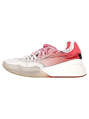 Stella McCartney  Stella Mccartney Loop Ombre Sneakers in Pink and White Polyester (view 2)