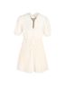 Self-Portrait 100% Synthetic Ivory  Self-Portrait Pleated Lace-Detail Mini Short Sleeve dress in Cream Polyester Size 10 - photo 3