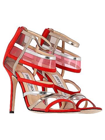 Jimmy Choo Jimmy Choo Maitai Sandals in Red Suede (view 2)