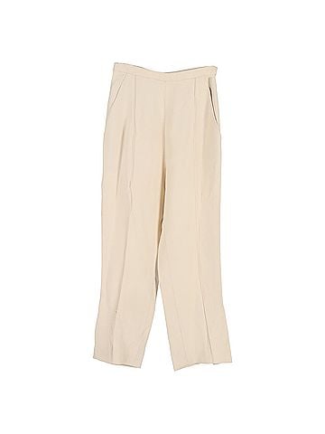 Khaite  Khaite Wide-Leg Trousers in Cream Viscose (view 1)