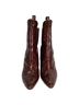 Chloé 100% Leather Tan  Chloé Wave Crocodile-Embossed Ankle Boots in Brown Leather Size EU 37 1/2 - photo 2
