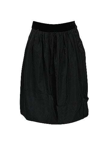 Louis Vuitton  Louis Vuitton Midi Full Skirt in Black Cotton (view 1)