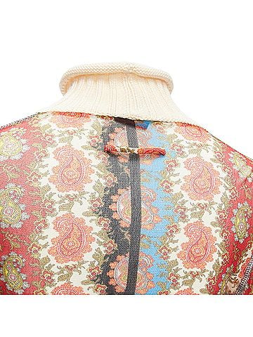 Jean Paul Gaultier Jean Paul Gaultier Maille paisley sheer mesh cable knit turtleneck (view 2)