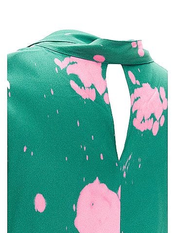 MARNI Marni splatter tie dye print tie neck long sleeve blouse (view 2)