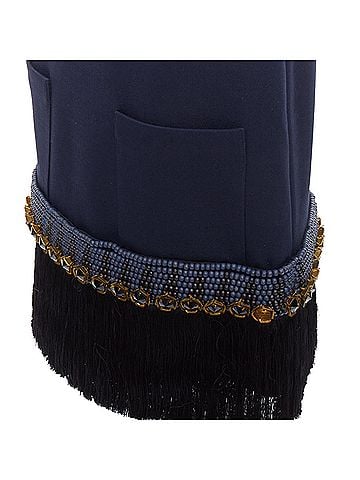 MARNI Marni Bead Crystal Fringe Embellished Hem Knee Skirt (view 2)