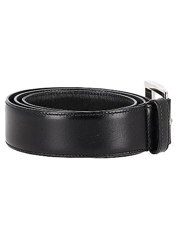 Prada Prada Silver Buckle Belt in Black Leather (view 2)
