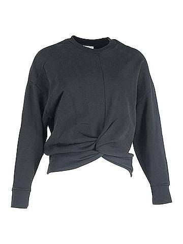 IRO  Iro Twisted Crewneck Sweater in Black Cotton (view 1)