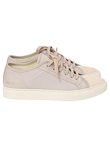 Common Projects Woman by Common Projects Tournament Low-Top Sneakers in Grey Leather and Suede (view 1)