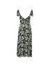 Reformation 100% Other Black Reformation Baxley Floral Print Midi Dress in Black and Green Viscose Size 6 - photo 3