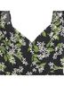 Reformation 100% Other Black Reformation Baxley Floral Print Midi Dress in Black and Green Viscose Size 6 - photo 5