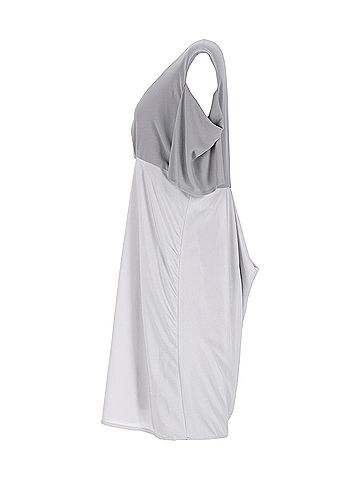 Acne Acne Studios Asymmetric Draped Dress in Grey Polyester (view 2)