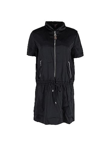 Louis Vuitton Louis Vuitton Sporty Trompe L’Oeil Dress in Black Satin (view 1)