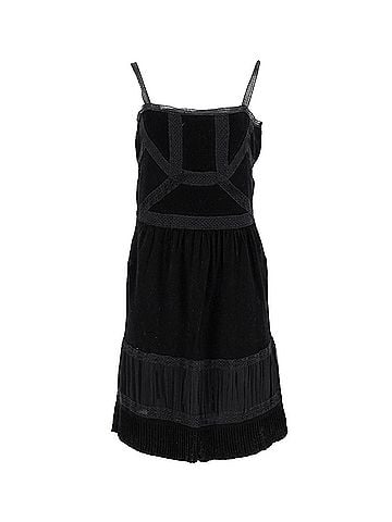 Moschino Moschino Lace-Trimmed Sleeveless Dress in Black Cotton (view 1)