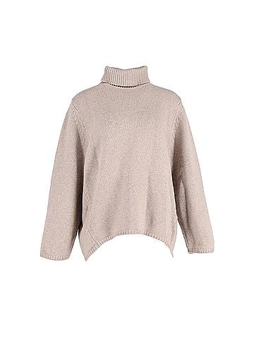 Totême Toteme Turtleneck Sweater in Beige Wool (view 1)