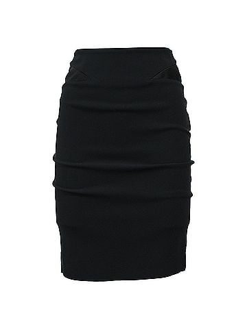 Viktor & Rolf  Viktor & Rolf Mini Fitted Skirt in Black Viscose (view 1)