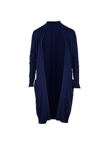 Theory Theory Open Front Cardigan in Blue Cashmere (view 1)