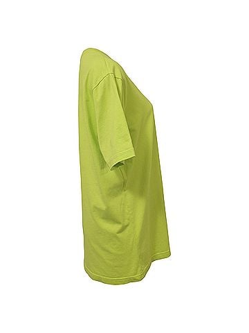 Nina Ricci Nina Ricci Embroidered Crewneck Shirt in Lime Green Cotton (view 2)