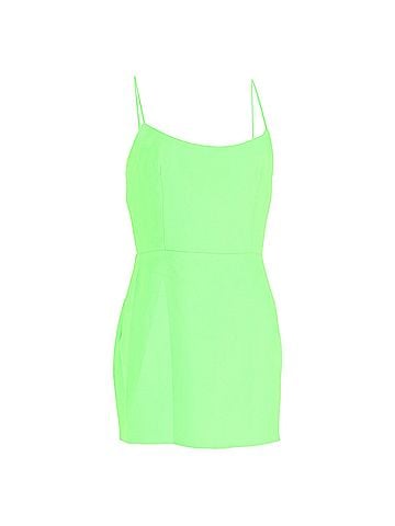 Alex Perry  Alex Perry Cayde Mini Sleeveless dress in Neon Green Polyester (view 1)