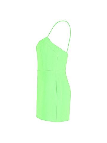 Alex Perry  Alex Perry Cayde Mini Sleeveless dress in Neon Green Polyester (view 2)