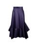 Hermès 100% Cotton Blue Hermes Mermaid Midi Skirt in Indigo Cotton Size 6 - photo 1