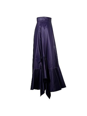 Hermès Hermes Mermaid Midi Skirt in Indigo Cotton (view 2)