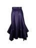 Hermès 100% Cotton Blue Hermes Mermaid Midi Skirt in Indigo Cotton Size 6 - photo 3