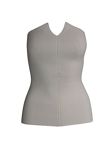 Khaite Khaite Punto Strapless Top in White Viscose (view 1)
