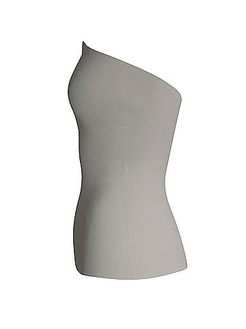 Khaite Khaite Punto Strapless Top in White Viscose (view 2)