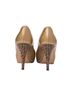 Fendi 100% Patent Leather Gold Fendi FF Logo Pumps in Gold Patent Leather Size EU 35 - photo 4