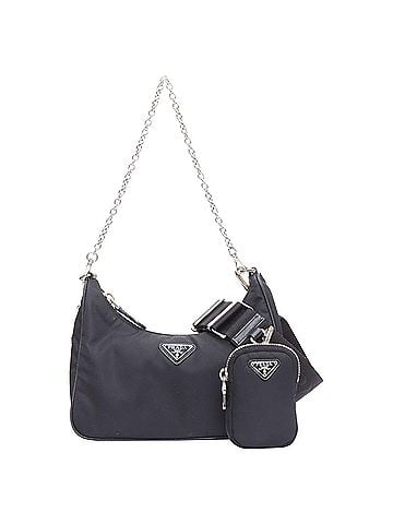 Prada Prada re-edition re-nylon logo crossbody hobo bag (view 1)