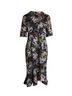 Erdem 100% Synthetic Multi Color Erdem Lucy Midi Dress in Floral Print Polyester Size 12 - photo 1