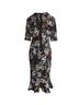 Erdem 100% Synthetic Multi Color Erdem Lucy Midi Dress in Floral Print Polyester Size 12 - photo 3