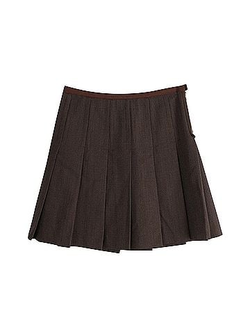 Marc Jacobs Marc Jacobs Pleated Skirt in Brown Wool (view 1)
