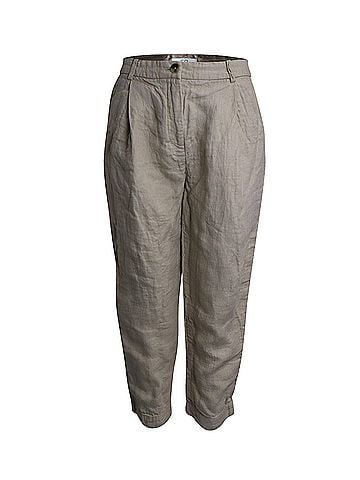 CO Co Relaxed Fit Trousers in Beige Linen (view 1)