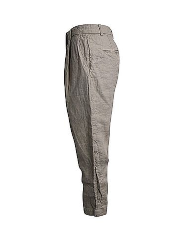 CO Co Relaxed Fit Trousers in Beige Linen (view 2)