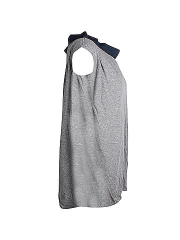MARNI Marni Contrast Collar Cap Sleeve Top in Grey Jersey (view 2)
