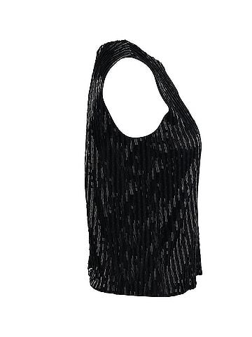 Diane von Furstenberg Diane Von Furstenberg Beaded Sleeveless Top in Black Cotton (view 2)