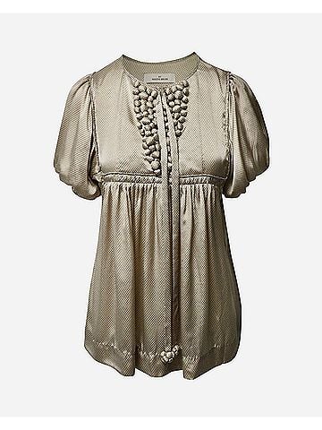 By Malene Birger By Malene Birger Empire-Cut Blouse in Gold Silk (view 1)